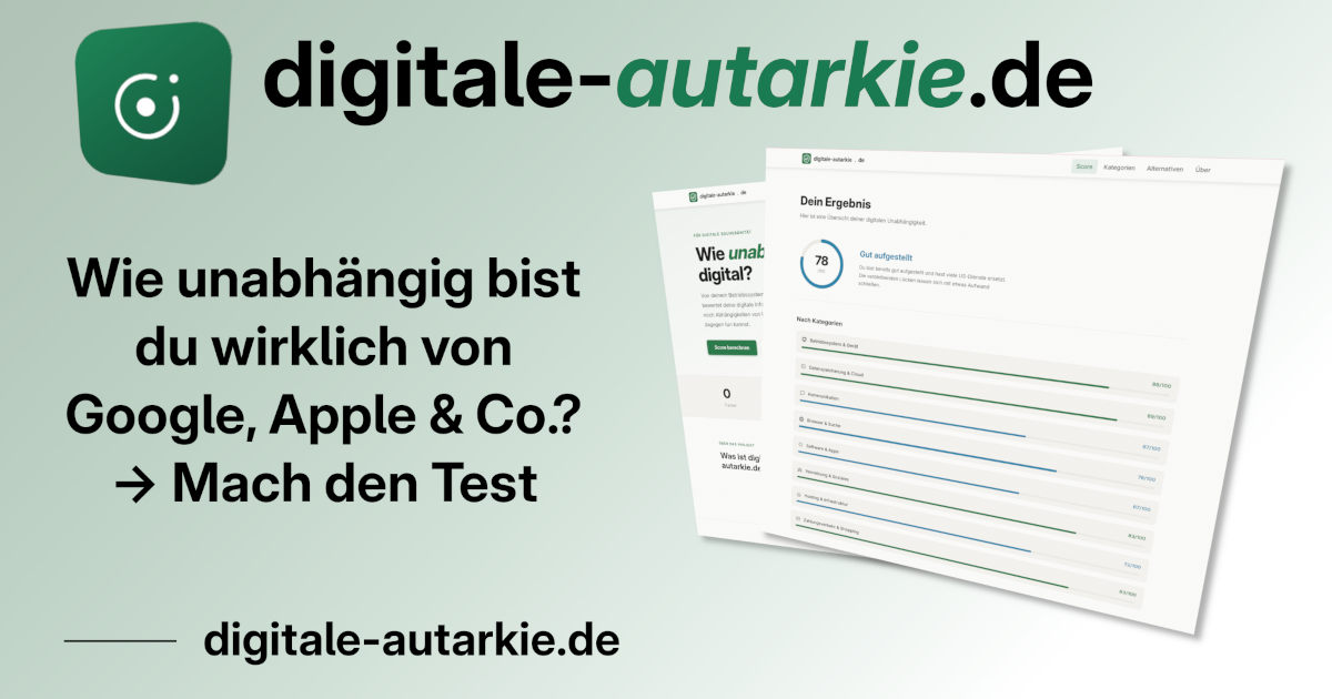 Digitaler Autarkie-Score | digitale-autarkie.de